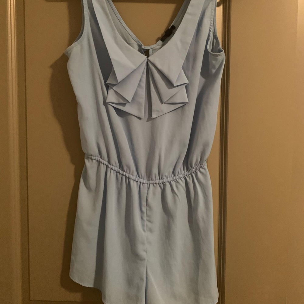 light blue romper with bow